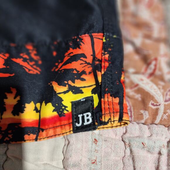JOE BOXER Mens' Size 38  Waist Swim Suit-Sunset and Palm Trees - Picture 2 of 7